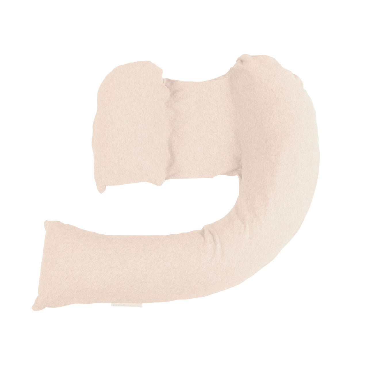 Dreamgenii Pregnancy, Support and Feeding Pillow Beige Marl Jersey Cotton