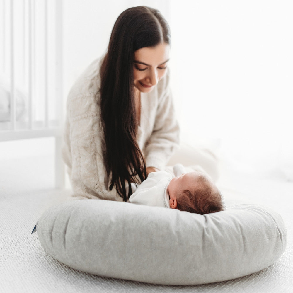 Dreamgenii Baby Feeding Pillow - Grey Jersey